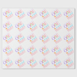 Pastel Rainbow 1:a födelsedagssvällning Papper Presentpapper