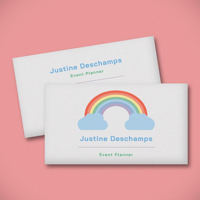Pastel Rainbow, Affärskort Visitkort (Rainbow Business Card)