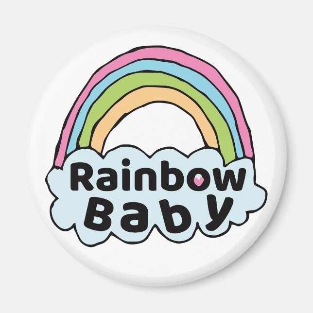 Pastel Rainbow Baby Birth Blating Birth Miracle Magnet (Framsidan)
