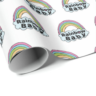 Pastel Rainbow Baby Birth Blating Birth Miracle Presentpapper