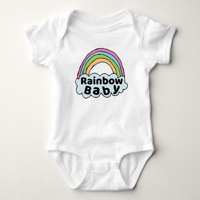 Pastel Rainbow Baby Birth Blating Birth Miracle T Shirt (Framsida)