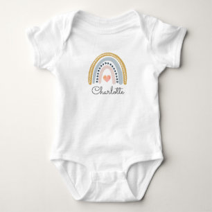 Pastel Rainbow Baby Namn Hearts T Shirt