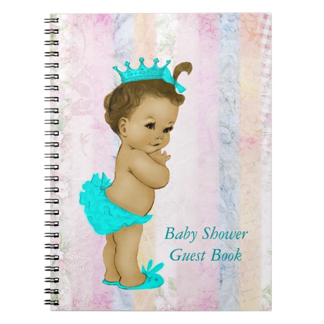 Pastel Rainbow Baby Shower Guest Bok Anteckningsbok (Framsidan)