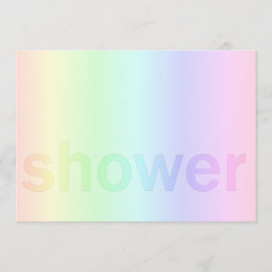 Pastel Rainbow Baby Shower Inbjudningar