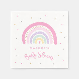 Pastel Rainbow Baby Shower Pappersservett