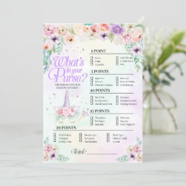 Pastel Rainbow Baby, vad finns i ditt Purse Game C Inbjudningar