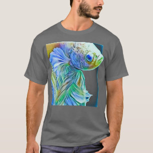 Pastel Rainbow Betta Fish Aquarium Fantasy Dreams T Shirt