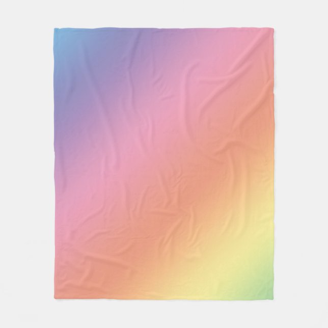 Pastel Rainbow Blanket Fleecefilt (Framsidan)