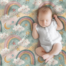 Pastel Rainbow Blanket Soft Gift Baby’s Arrival Fleecefilt