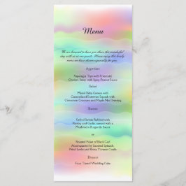 Pastel Rainbow Brides Bröllop Menu Meny