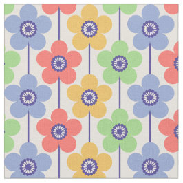 Pastel Rainbow Butterkoppsgeometrisk underblomma M Tyg
