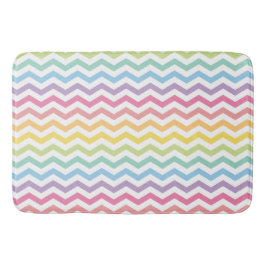 Pastel Rainbow Chevron Mönster Badrumsmatta