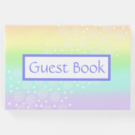 Pastel Rainbow Circles Guest Bok