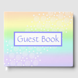 Pastel Rainbow Circles Guest Bok