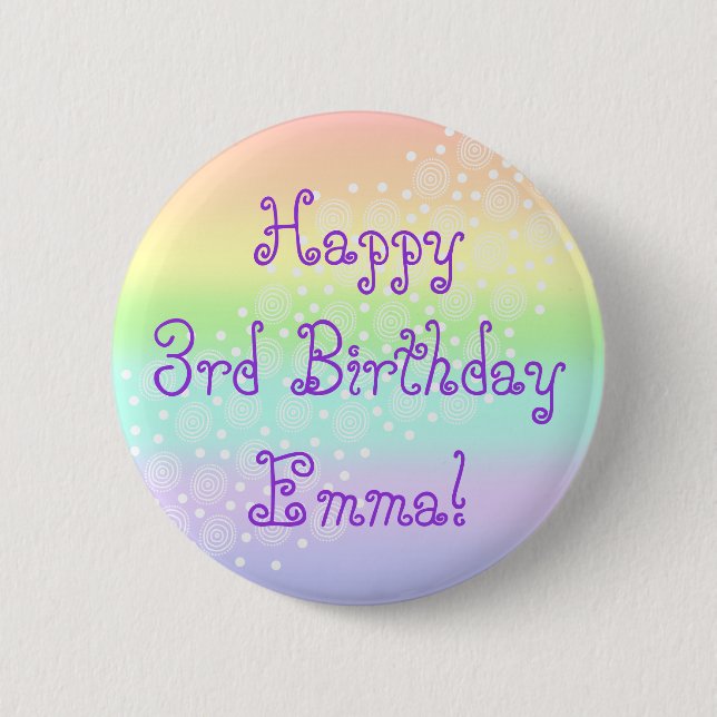 Pastel Rainbow Circles in Circles Button Knapp (Framsida)