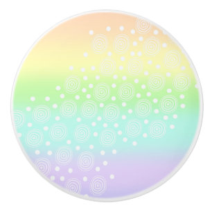 Pastel Rainbow Circles in Circles Knopp
