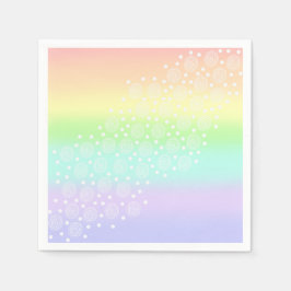 Pastel Rainbow Circles in Circles Pappersservett