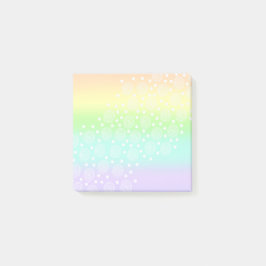 Pastel Rainbow Circles in Circles Post-it Block