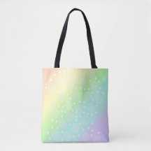 Pastel Rainbow Circles in Circles Tote Bag
