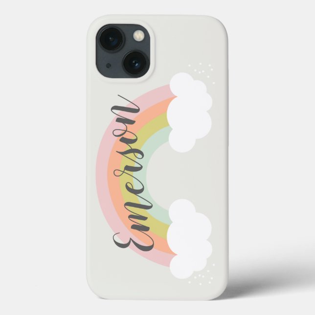 Pastel Rainbow Cloud Cute Modern  (Baksida)