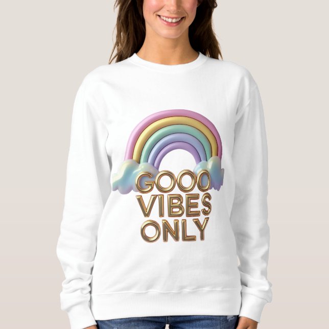 Pastel Rainbow Cloud T Shirt (Framsida)