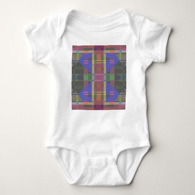 Pastel Rainbow Colorful Geometric T Shirt (Framsida)