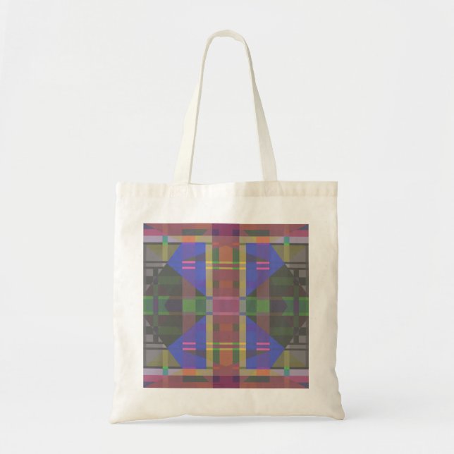 Pastel Rainbow Colorful Geometric Tygkasse (Framsidan)