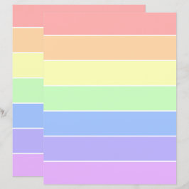 Pastel Rainbow Colorful Rand Scrapbook Papper
