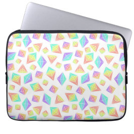 Pastel Rainbow Crystals Mönster Laptop Fodral