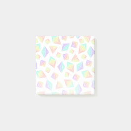 Pastel Rainbow Crystals Mönster Post-it Block