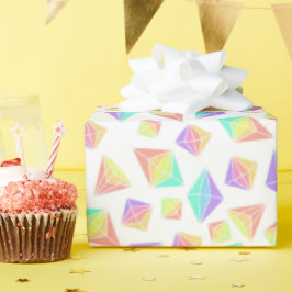 Pastel Rainbow Crystals Mönster Presentpapper