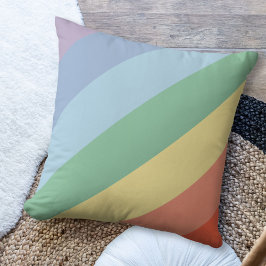 Pastel Rainbow Diagonal Rand Kudde