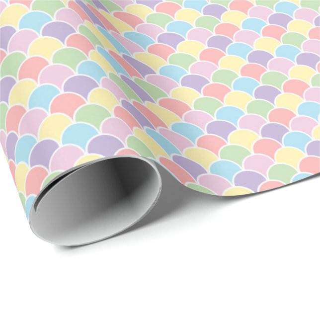 Pastel Rainbow Diamond Harlequin Gift Wrap Presentpapper (Rullad Hörn)