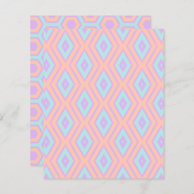 Pastel Rainbow Diamonds & Honeycomb Scrapbook (Fram/baksida)