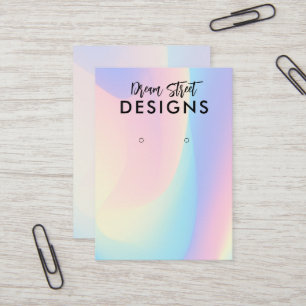 Pastel Rainbow Earring Visning Card Visitkort