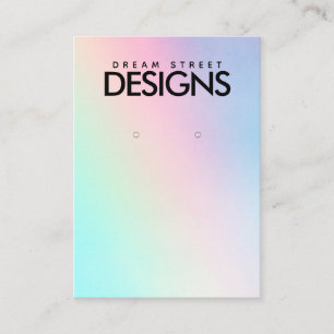 Pastel Rainbow Earring, Visning Visitkort