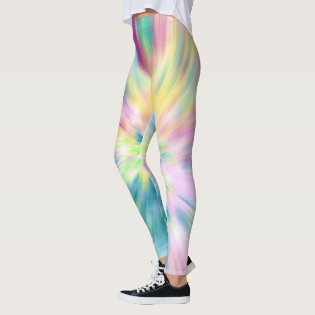 Pastel Rainbow Explosion Leggings (Vänster)