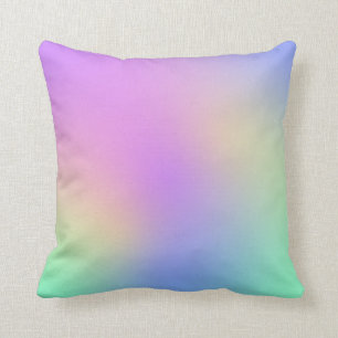 Pastel Rainbow Färg Abstrakt  Oskärpa Övertonin Kudde