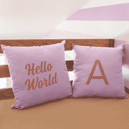 Pastel Rainbow Färg Alphabet Initial Nursery Kudde