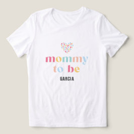 Pastel Rainbow Färg Baby Shower Mamma att vara T Shirt
