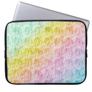 Pastel Rainbow Färg Diagonal Rand Laptop sleeve