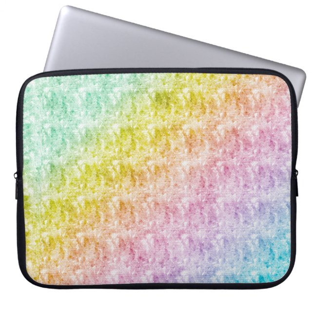 Pastel Rainbow Färg Diagonal Rand Laptop sleeve (Framsidan)