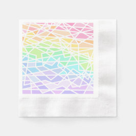 Pastel Rainbow Färg Geometric Papper Napkins Pappersservett