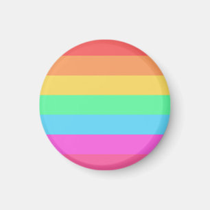 Pastel Rainbow Färg Rand Design Magnet
