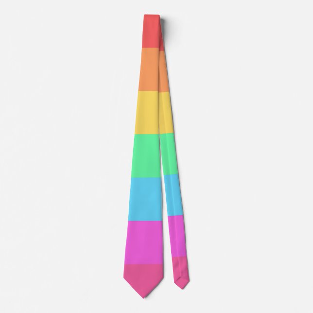 Pastel Rainbow Färg Rand Design Slips (Framsida)