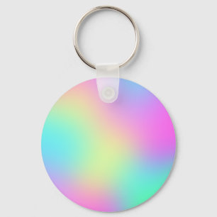 Pastel Rainbow Färger Abstrakt Oskärpa Överton Nyckelring