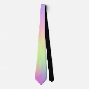 Pastel Rainbow Färger Abstrakt Oskärpa Överton Slips