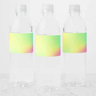 Pastel Rainbow Färger Abstrakt Oskärpa Överton Vattenflaskor Etikett