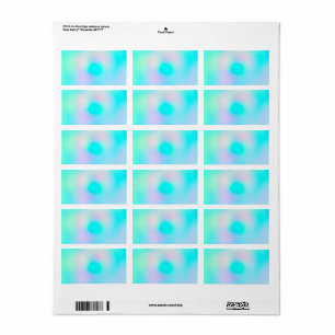 Pastel Rainbow Färger Abstrakt Oskärpa Övertoning Adressetikett