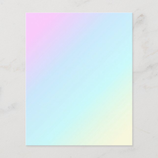 PASTEL RAINBOW-FÄRGGRADIENTER BAKGRUND WALL FLYGBLAD (Framsidan)
